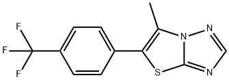 6-METHYL-5-(4-(TRIFLUOROMETHYL)PHENYL)THIAZOLO[3,2-B][1,2,4]TRIAZOLE 结构式