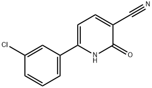 6-(3-氯苯基)-2-氧-1,2-二氢吡啶-3-腈 结构式