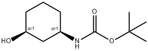 REL-((1R,3S)-3-羟基环己基)氨基甲酸叔丁酯 结构式