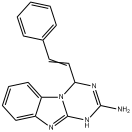 4-Styryl-1,4-dihydro-benzo[4,5]imidazo[1,2-a][1,3,5]triazin-2-ylamine 结构式