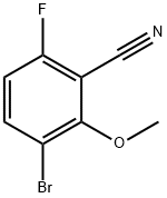 3-溴-6-氟-2-甲氧基苄腈 结构式