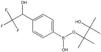 2,2,2-三氟-1-(4-(4,4,5,5-四甲基-1,3,2-二氧硼杂环戊烷-2-基)苯基)乙醇 结构式