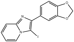 2-(2H-1,3-benzodioxol-5-yl)-3-iodoimidazo[1,2-a]pyridine 结构式