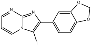 2-(2H-1,3-benzodioxol-5-yl)-3-iodoimidazo[1,2-a]pyrimidine 结构式