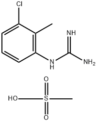 1-(3-氯-2-甲基苯基)胍甲磺酸盐 结构式