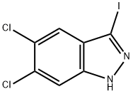 5,6-二氯-3-碘-1H-吲唑 结构式