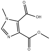 4-(甲氧羰基)-1-甲基-1H-咪唑-5-羧酸 结构式