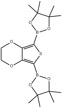 Thieno[3,4-b]-1,4-dioxin, 2,3-dihydro-5,7-bis(4,4,5,5-tetramethyl-1,3,2-dioxaborolan-2-yl) 结构式