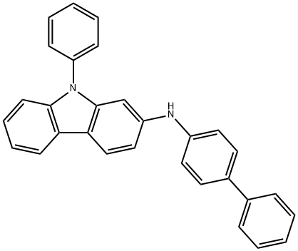 N-[1,1'-联苯]-(4-基-9H-苯基-咔唑)-2胺 结构式