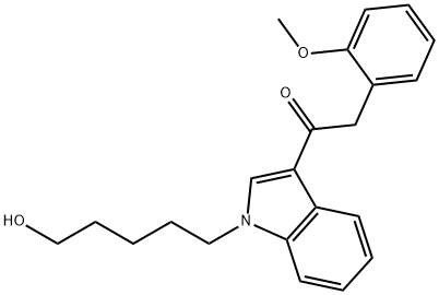 1-[1-(5-hydroxypentyl)indol-3-yl]-2-(2-methoxyphenyl)ethanone 结构式