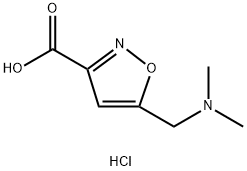 5-[(二甲氨基)甲基]-1,2-噁唑-3-羧酸盐酸 结构式