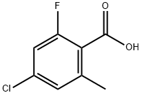 4-CHLORO-2-FLUORO-6-METHYLBENZOIC ACID 结构式