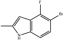 5-溴-4-氟-2-甲基-1H-吲哚 结构式