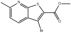 METHYL 3-BROMO-6-METHYLTHIENO[2,3-B]PYRIDINE-2-CARBOXYLATE 结构式