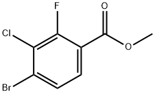 4-溴-3-氯-2-氟苯甲酸甲酯 结构式