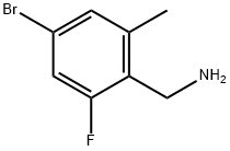 (4-Bromo-2-fluoro-6-methylphenyl)methanamine 结构式