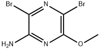 3,5-二溴-6-甲氧基吡嗪-2-胺 结构式