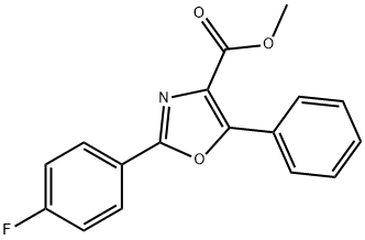 METHYL 2-(4-FLUOROPHENYL)-5-PHENYLOXAZOLE-4-CARBOXYLATE 结构式