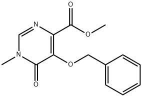 5-(苄氧基)-1-甲基-6-氧代-1,6-二氢嘧啶-4-甲酸甲酯 结构式