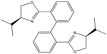 2,2'-Bis((S)-4-isopropyl-4,5-dihydrooxazol-2-yl)-1,1'-biphenyl 结构式