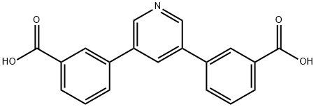 3,5-二(3-羧基苯基)吡啶 结构式