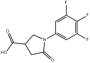 5-氧代-1-(3,4,5-三氟苯基)吡咯烷-3-羧酸 结构式