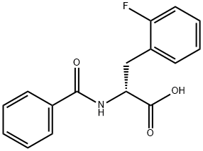 N-苯甲酰基-D-2-氟苯丙氨酸 结构式