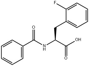 N-苯甲酰基-L-2-氟苯丙氨酸 结构式