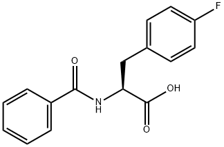 N-苯甲酰基-L-4-氟苯丙氨酸 结构式