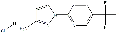 1-[5-(trifluoromethyl)pyridin-2-yl]pyrazol-3-amine:hydrochloride 结构式