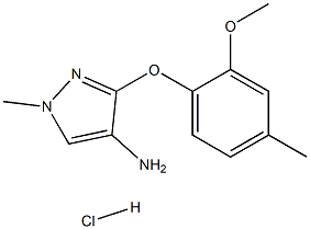 3-(2-methoxy-4-methylphenoxy)-1-methylpyrazol-4-amine:hydrochloride 结构式
