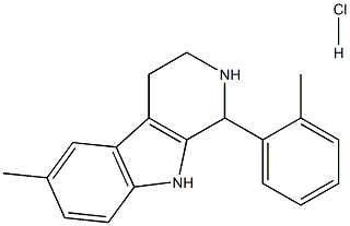 6-methyl-1-(2-methylphenyl)-2,3,4,9-tetrahydro-1H-pyrido[3,4-b]indole:hydrochloride 结构式