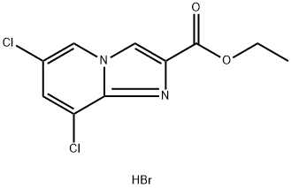 6,8-二氯咪唑并[1,2-A]吡啶-2-甲酸乙酯氢溴酸盐 结构式