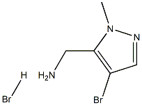 (4-溴-1-甲基-1H-吡唑-5-基)甲胺氢溴酸盐 结构式