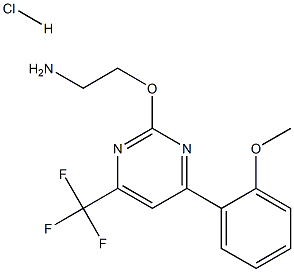 2-[4-(2-methoxyphenyl)-6-(trifluoromethyl)pyrimidin-2-yl]oxyethanamine:hydrochloride 结构式