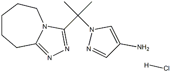1-[2-(6,7,8,9-tetrahydro-5H-[1,2,4]triazolo[4,3-a]azepin-3-yl)propan-2-yl]pyrazol-4-amine:hydrochloride 结构式