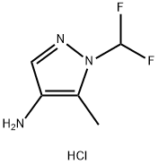 1-(difluoromethyl)-5-methylpyrazol-4-amine:hydrochloride 结构式
