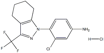 3-chloro-4-[3-(trifluoromethyl)-4,5,6,7-tetrahydroindazol-1-yl]aniline:hydrochloride 结构式