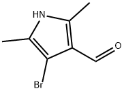 4-溴-2,5-二甲基-1H-吡咯-3-甲醛 结构式