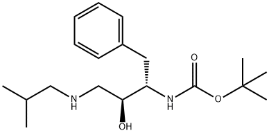 叔-丁基 ((2S,3S)-3-羟基-4-(异丁基氨基)-1-苯基丁烷-2-基)氨基甲酯 结构式