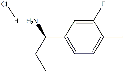 (1R)-1-(3-氟-4-甲基苯基)丙-1-胺盐酸盐 结构式
