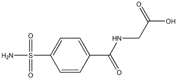Glycine, N-[4-(aminosulfonyl)benzoyl]- 结构式