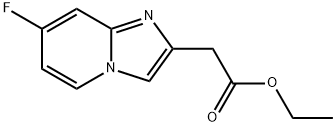 ETHYL 2-(7-FLUOROIMIDAZO[1,2-A]PYRIDIN-2-YL)ACETATE 结构式