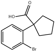 1-(2-溴苯基)环戊烷甲酸 结构式