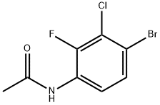 4-溴-3-氯-2-氟乙酰苯胺 结构式