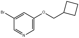 3-BROMO-5-(CYCLOBUTYLMETHOXY)PYRIDINE 结构式