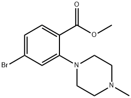Methyl 4-Bromo-2-(4-methyl-1-piperazinyl)benzoate 结构式