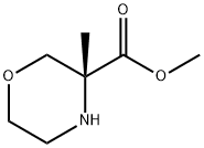 (R)-Methyl 3-methylmorpholine-3-carboxylate 结构式
