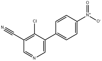 4-Chloro-5-(4-nitro-phenyl)-nicotinonitrile 结构式