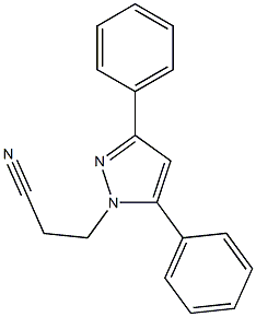 3-(3,5-diphenylpyrazol-1-yl)propanenitrile 结构式